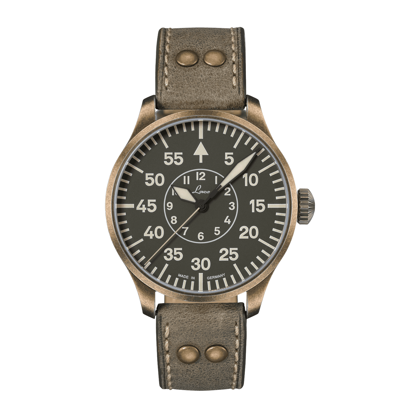 Laco Uhrenmanufaktur Aachen oliv 42