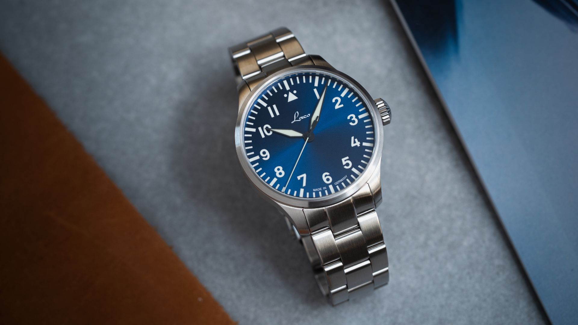 A Basic Watch Pilot Watches BASIC by Laco Watches | Model Augsburg Blaue Stunde 39 MB