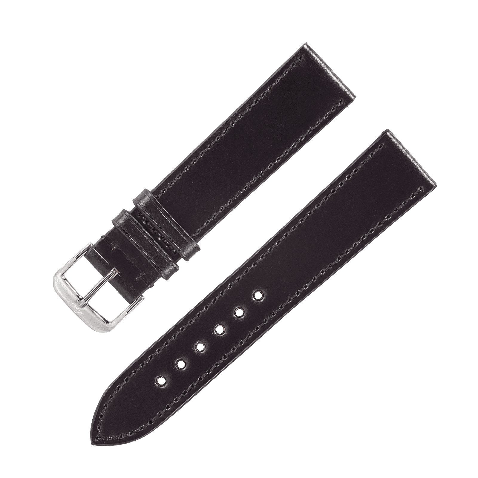 Leather strap Cordovan black