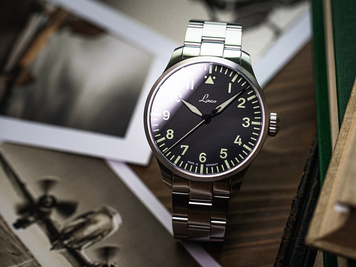 LACO　ラコ　アウクスブルク39㎜グラウ Laco (ラコ) パイロット アウクスブルク39 グラウ 自動巻き