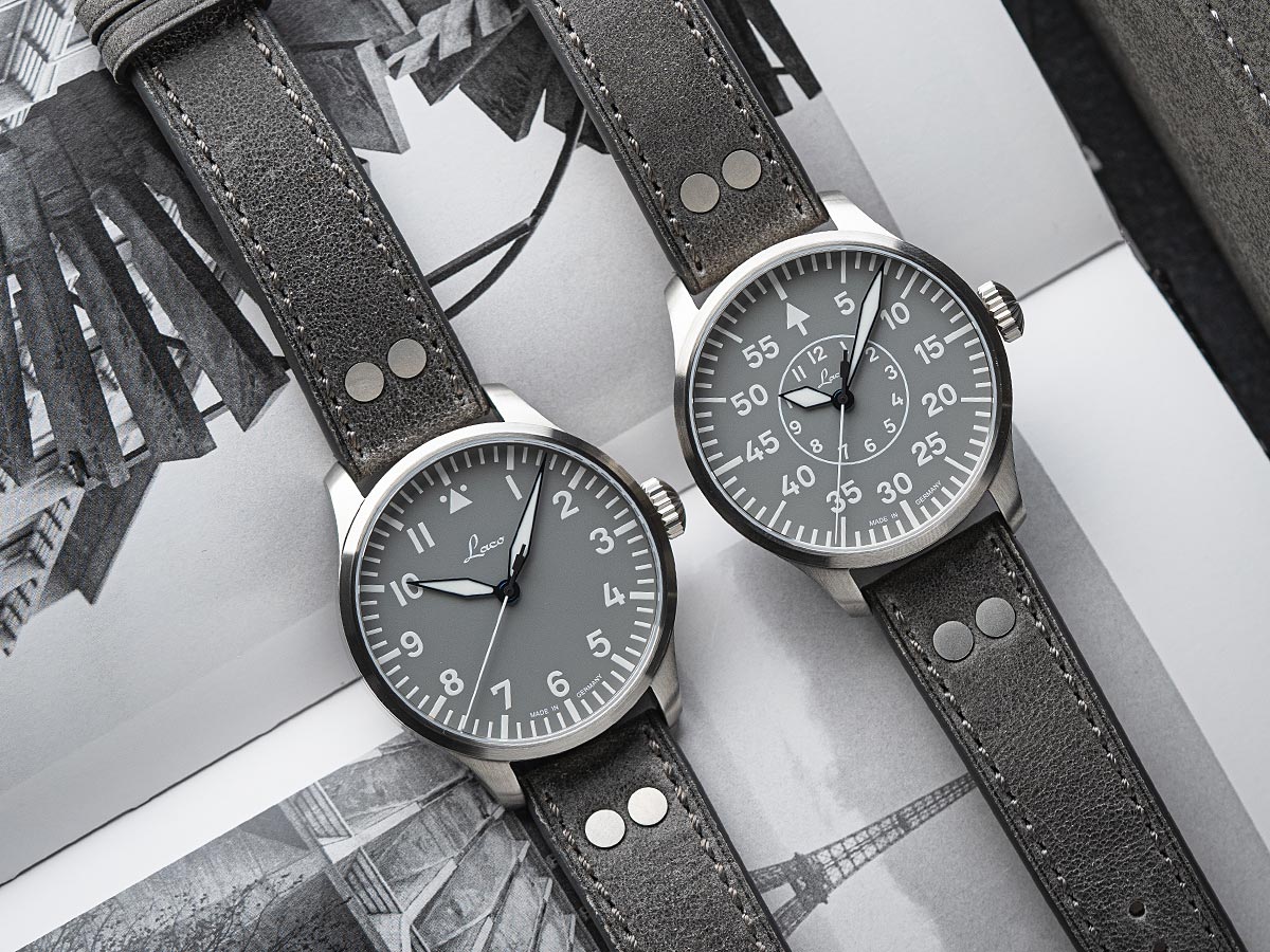 Correas de los relojes Correa de cuero gris XL 20 mm