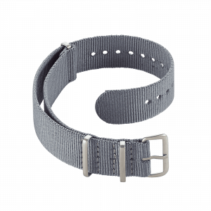 Uhrenarmbänder Durchziehband Nylon Grau
