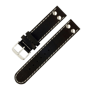 Watch straps Pilot strap black XL 22 mm