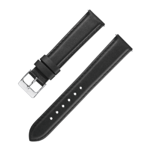 Watch straps Leatherstrap black 18 mm