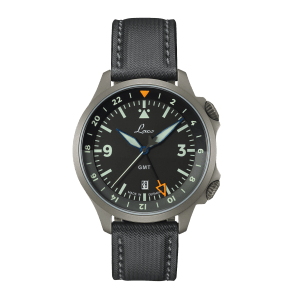 Modelos especiais de relógios piloto FRANKFURT GMT Schwarz