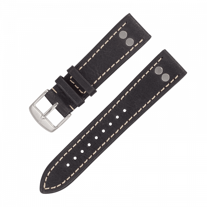 Watch straps Pilot strap black 20 mm