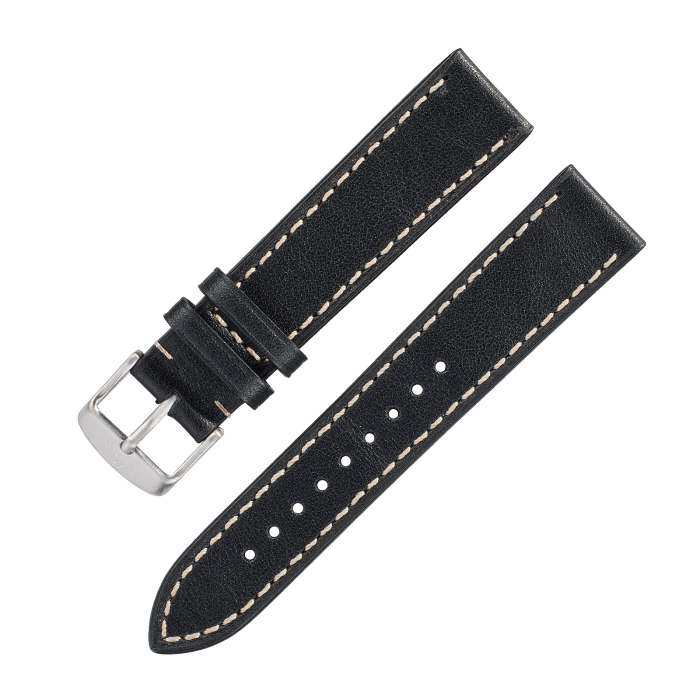 Uhrenarmbänder Lederband schwarz „Stuttgart / Karlsruhe“