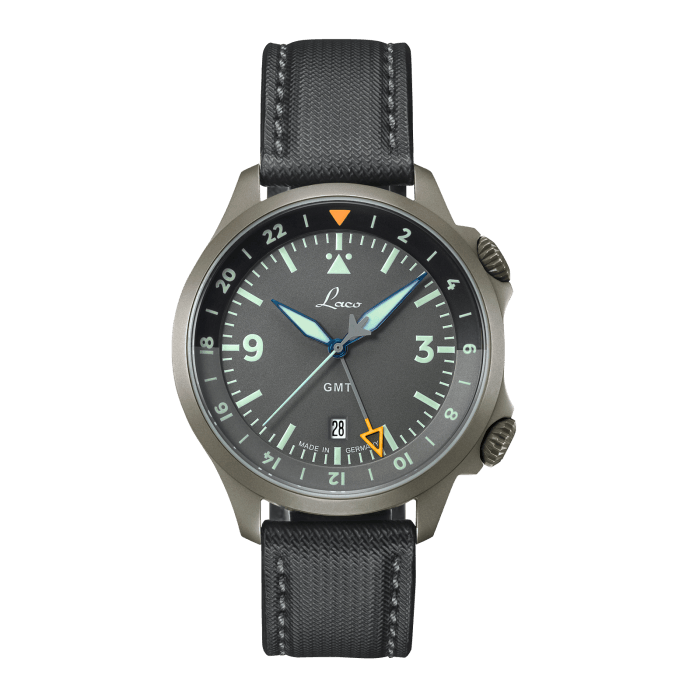 Modelos especiais de relógios piloto FRANKFURT GMT GRAU
