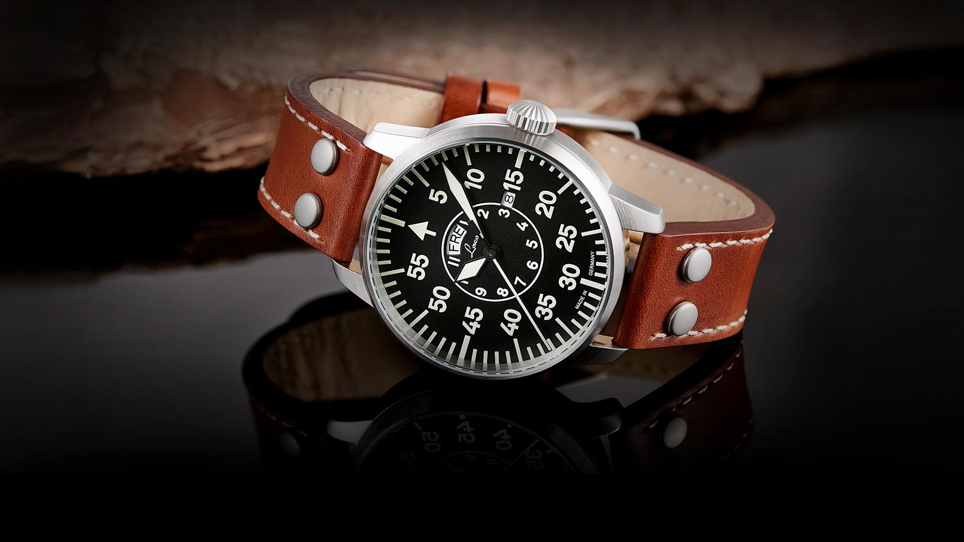 Fliegeruhr Basis von Laco Uhren Modell Z rich 42