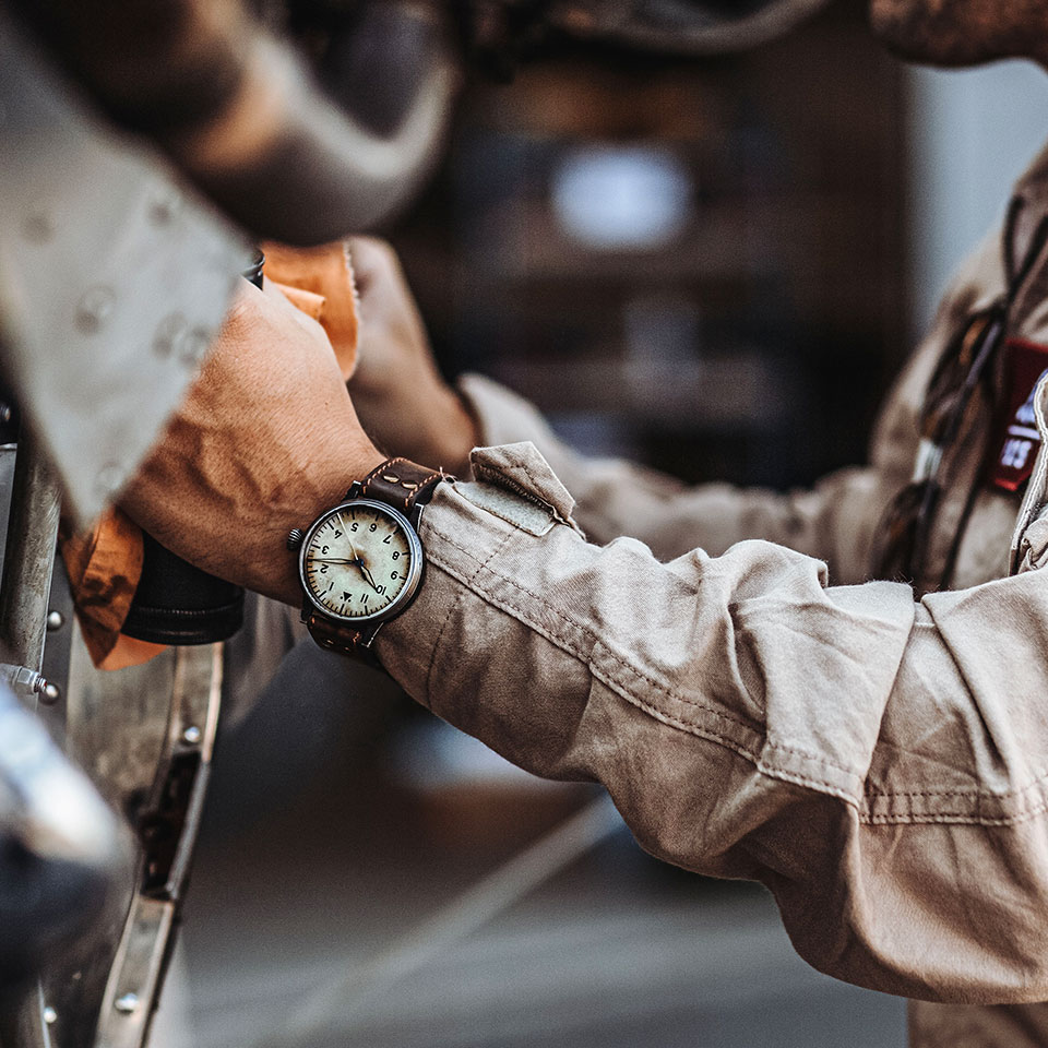 Orologio da pilota Laco originale Venedig Erbstück