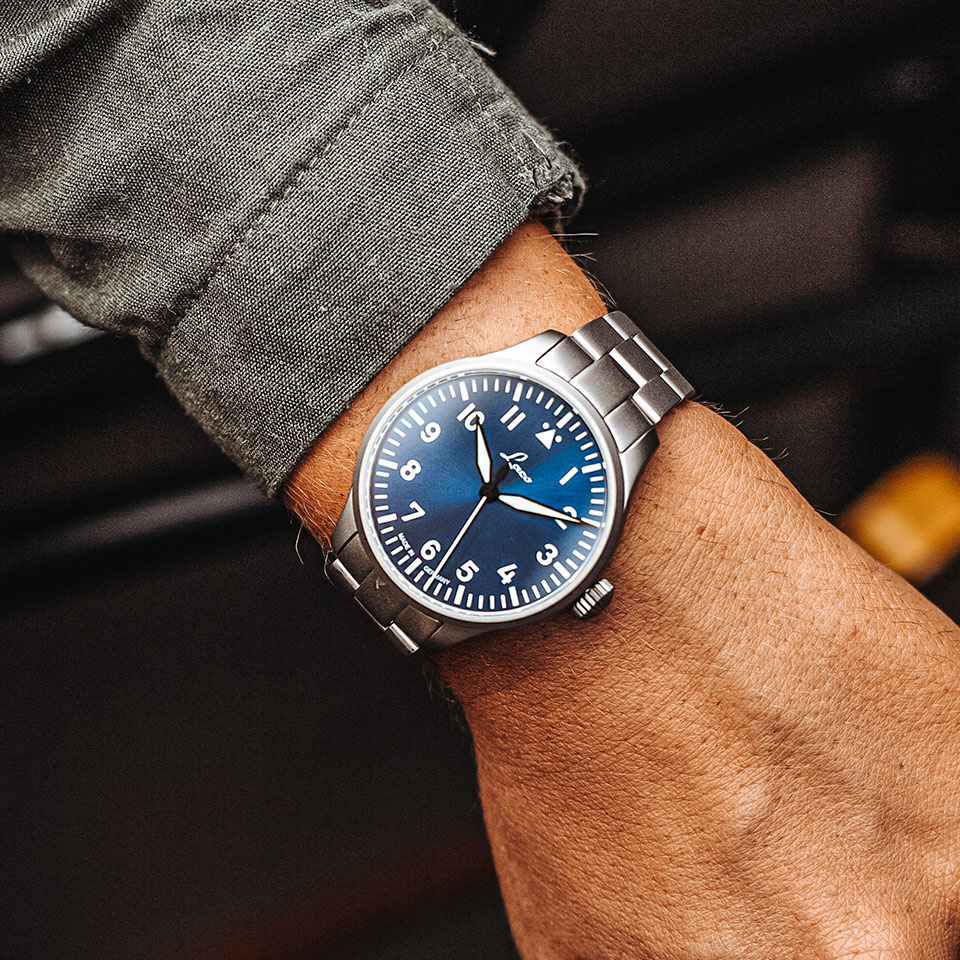 Laco Pilot Orologi di base Augsburg Blaue Stunde 39 MB