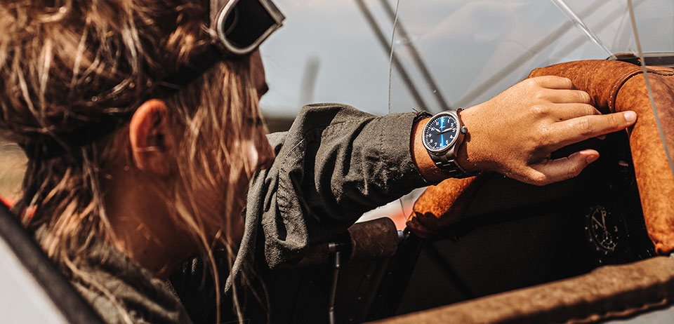 Laco Pilot Orologi di base Augsburg Blaue Stunde 39 MB