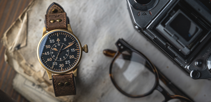 Original de Laco Fliegeruhr Paderborn Bronze