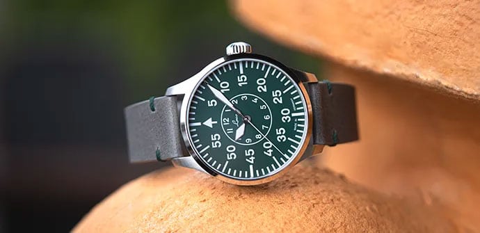 Laco Relojes de Aviador Básicos Aachen Grün 42